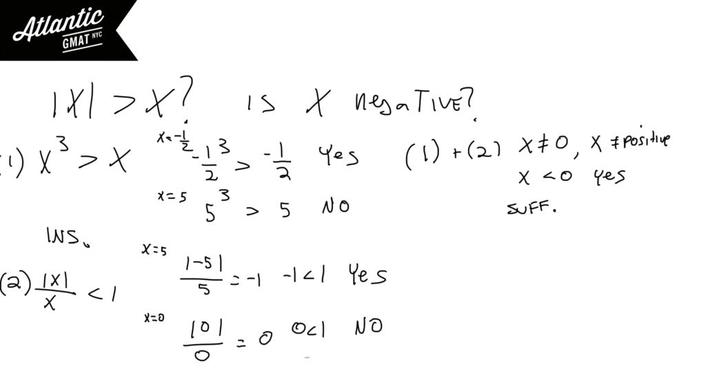 gmat question of the day absolute value number properties solution diagram