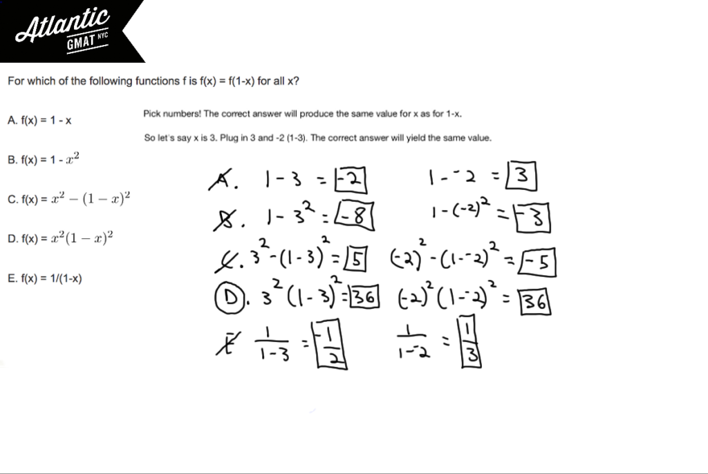 For which of the following functions f(x)=f(1-x)