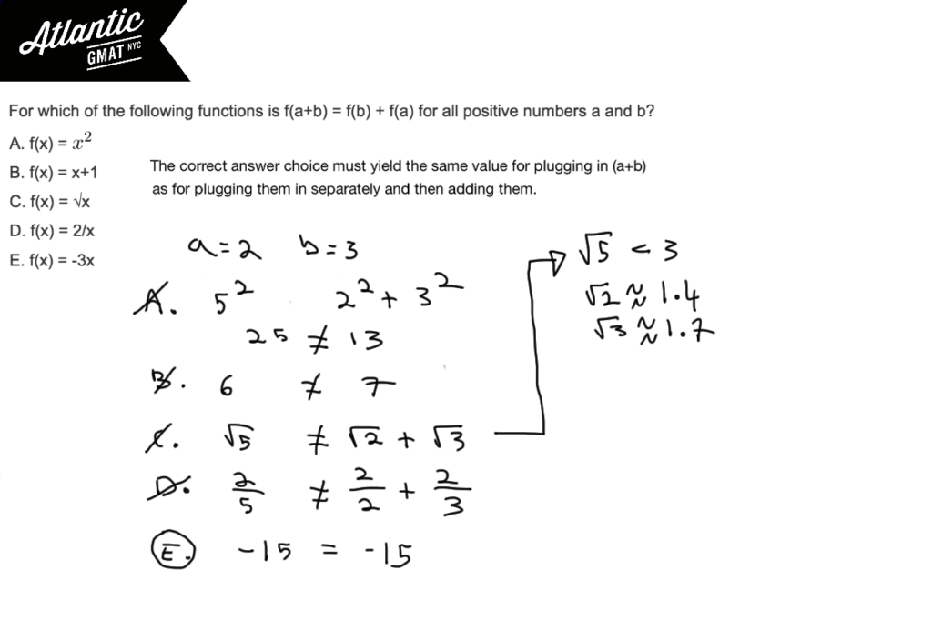 For Which Of The Following Functions Is Fab Fb Fa For All Positive Numbers A And B 6849