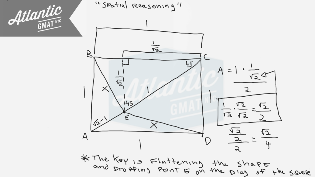 in the figure above, each side of square abcd has length 1, the length of line segment ce is 1, and the length of line segment be is equal to the length of line segment de.