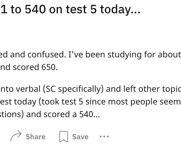 GMAT Score Decrease