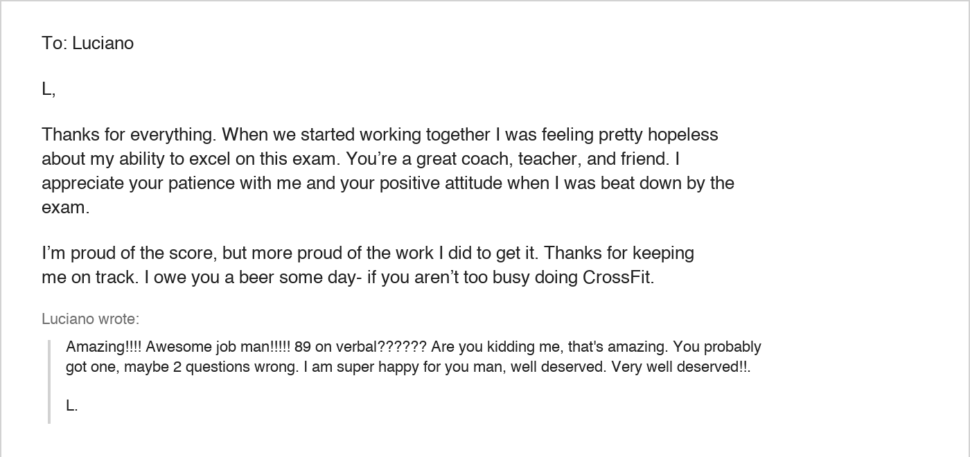 gmat 515 to 635 thank you email
